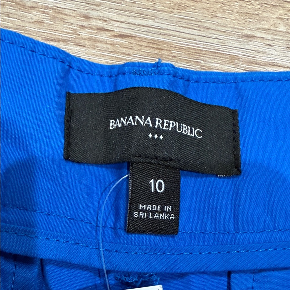 Banana Republic women’s Pleated High Waist Blue Shorts Wide Leg Size 10 - Picture 3 of 11